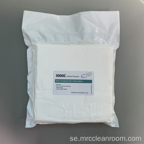 3000C 9x9 200gsm stickat polyester Cleanroom Wipes